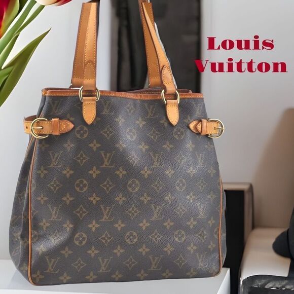 AUTHENTIC LOUIS VUITTON MONOGRAM BATIGNOLLES VERTICAL SHOULDER SATCHEL TOTE BAG - Picture 8 of 15